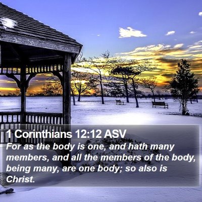 1 Corinthians 12:12 ASV Bible Verse Image