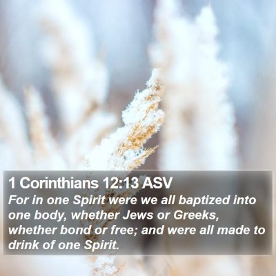 1 Corinthians 12:13 ASV Bible Verse Image