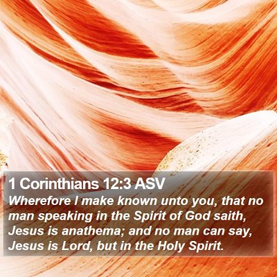 1 Corinthians 12:3 ASV Bible Verse Image