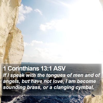 1 Corinthians 13:1 ASV Bible Verse Image