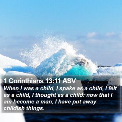 1 Corinthians 13:11 ASV Bible Verse Image