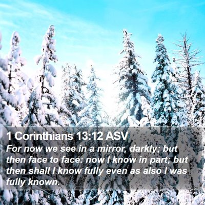 1 Corinthians 13:12 ASV Bible Verse Image
