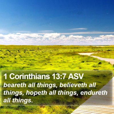 1 Corinthians 13:7 ASV Bible Verse Image