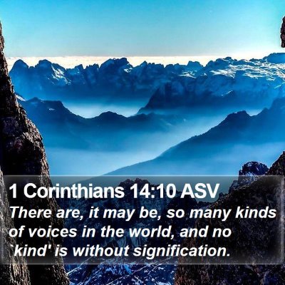 1 Corinthians 14:10 ASV Bible Verse Image