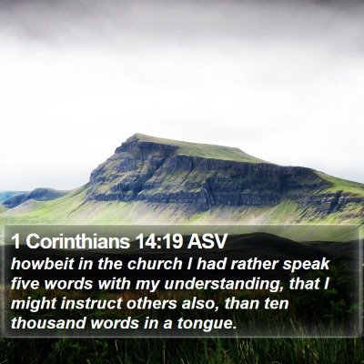 1 Corinthians 14:19 ASV Bible Verse Image