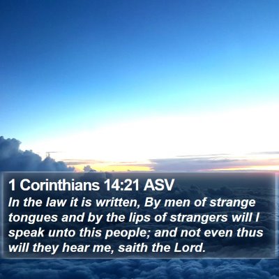 1 Corinthians 14:21 ASV Bible Verse Image