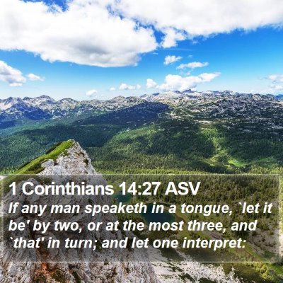 1 Corinthians 14:27 ASV Bible Verse Image