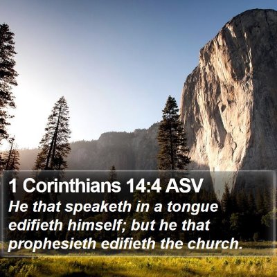 1 Corinthians 14:4 ASV Bible Verse Image