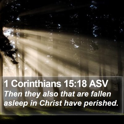 1 Corinthians 15:18 ASV Bible Verse Image