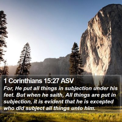 1 Corinthians 15:27 ASV Bible Verse Image