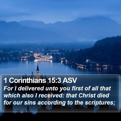 1 Corinthians 15:3 ASV Bible Verse Image