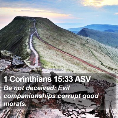 1 Corinthians 15:33 ASV Bible Verse Image