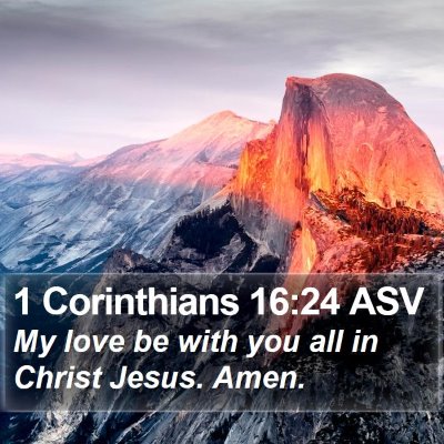 1 Corinthians 16:24 ASV Bible Verse Image