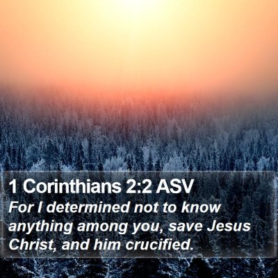 1 Corinthians 2:2 ASV Bible Verse Image