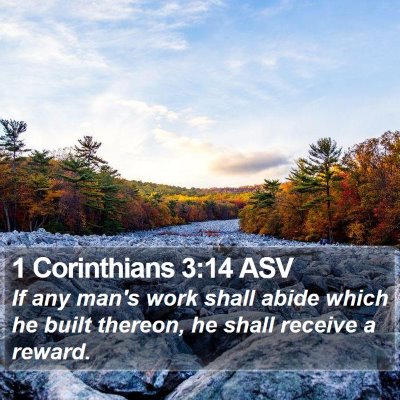 1 Corinthians 3:14 ASV Bible Verse Image