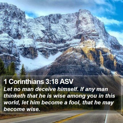 1 Corinthians 3:18 ASV Bible Verse Image