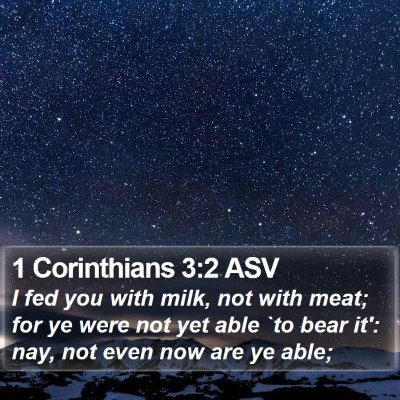 1 Corinthians 3:2 ASV Bible Verse Image