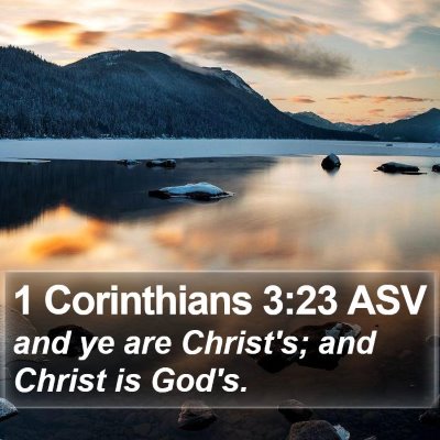 1 Corinthians 3:23 ASV Bible Verse Image