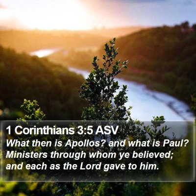 1 Corinthians 3:5 ASV Bible Verse Image