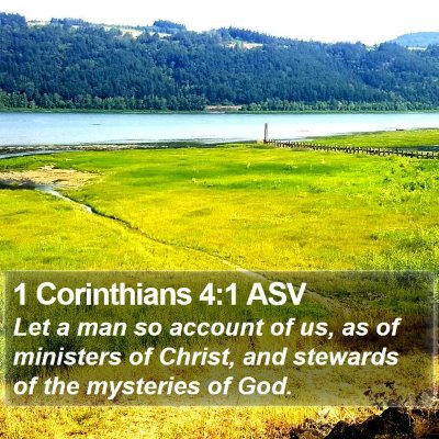 1 Corinthians 4:1 ASV Bible Verse Image