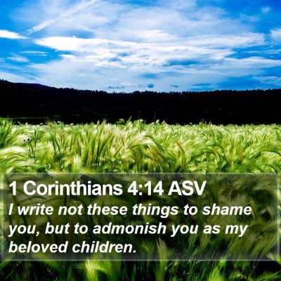 1 Corinthians 4:14 ASV Bible Verse Image