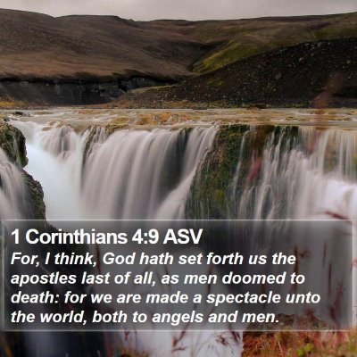 1 Corinthians 4:9 ASV Bible Verse Image