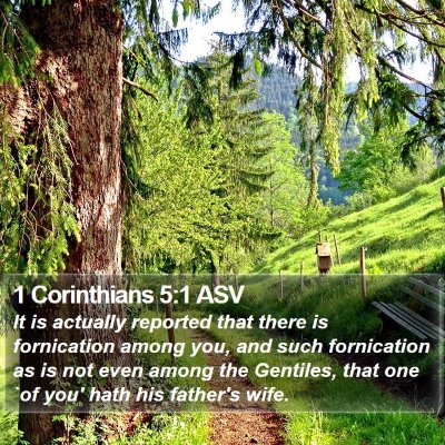 1 Corinthians 5:1 ASV Bible Verse Image