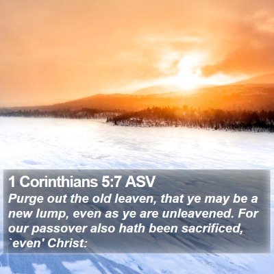1 Corinthians 5:7 ASV Bible Verse Image