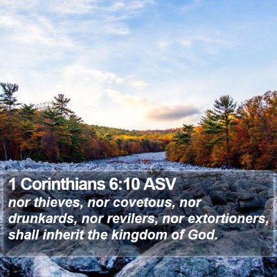 1 Corinthians 6:10 ASV Bible Verse Image