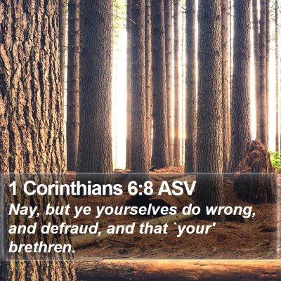 1 Corinthians 6:8 ASV Bible Verse Image