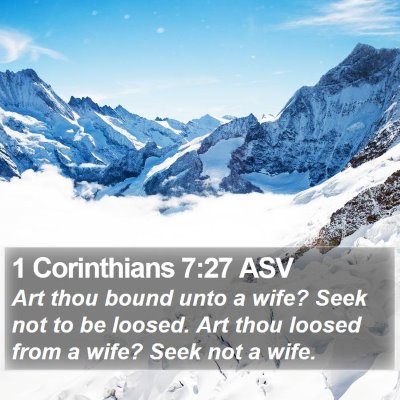 1 Corinthians 7:27 ASV Bible Verse Image