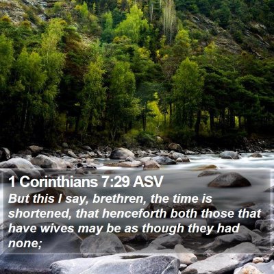 1 Corinthians 7:29 ASV Bible Verse Image