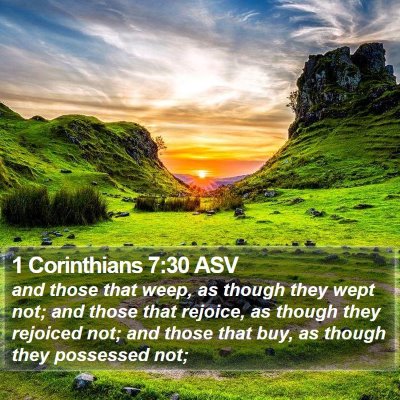 1 Corinthians 7:30 ASV Bible Verse Image