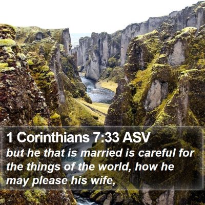 1 Corinthians 7:33 ASV Bible Verse Image