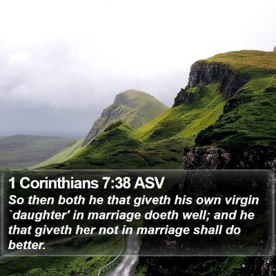 1 Corinthians 7:38 ASV Bible Verse Image