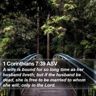 1 Corinthians 7:39 ASV Bible Verse Image