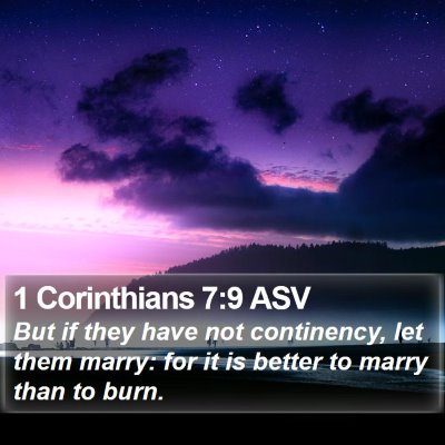 1 Corinthians 7:9 ASV Bible Verse Image