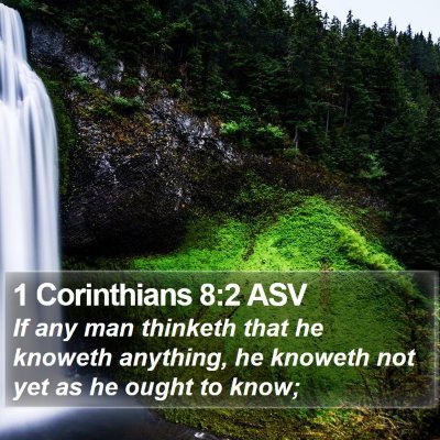 1 Corinthians 8:2 ASV Bible Verse Image