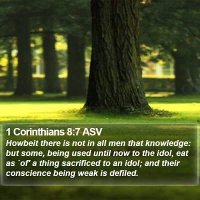 1 Corinthians 8:7 ASV Bible Verse Image