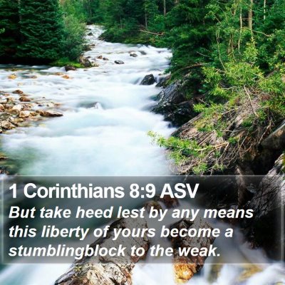 1 Corinthians 8:9 ASV Bible Verse Image