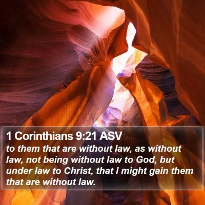 1 Corinthians 9:21 ASV Bible Verse Image