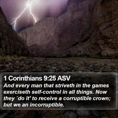1 Corinthians 9:25 ASV Bible Verse Image