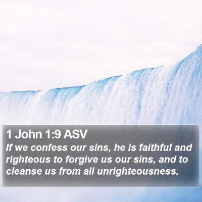 1 John 1:9 ASV Bible Verse Image