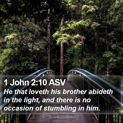 1 John 2:10 ASV Bible Verse Image