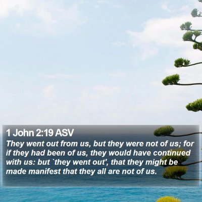 1 John 2:19 ASV Bible Verse Image