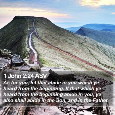 1 John 2:24 ASV Bible Verse Image