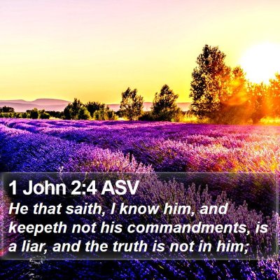 1 John 2:4 ASV Bible Verse Image