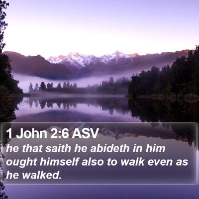 1 John 2:6 ASV Bible Verse Image