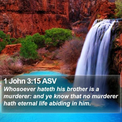 1 John 3:15 ASV Bible Verse Image