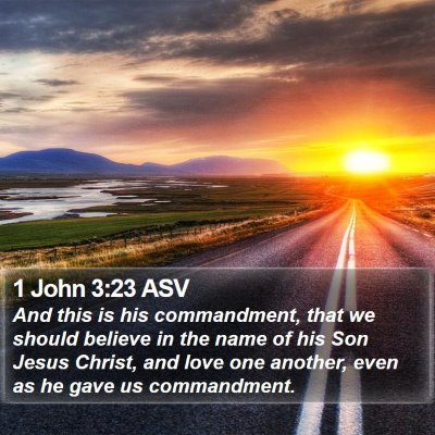 1 John 3:23 ASV Bible Verse Image